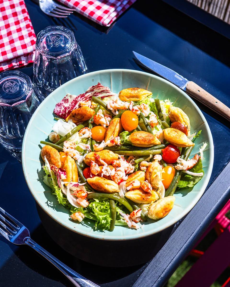 Salade gourmande aux gésiers et pommes de terre